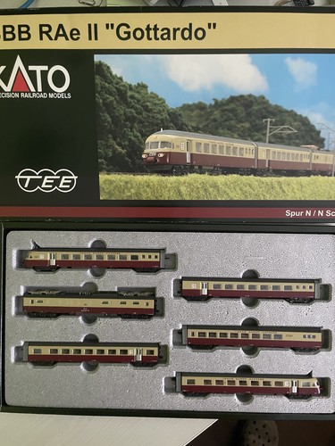 KATO LEMKE K11405 "Gottardo" SBB CFF FFS RAeII TEE Historic 1053 6-pcs lighted N | Zustand: Neu