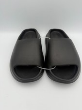 EVA House Shoes Non-Slip Soft Platform Slide Sandals Black US Women 6 / Men 5