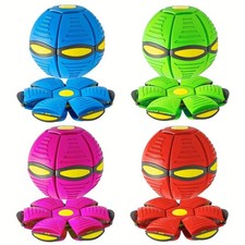Magic Meta Bounce Ball 2-in-1 Flying Saucer Transforming LED Bouncy Toy Kids Pet