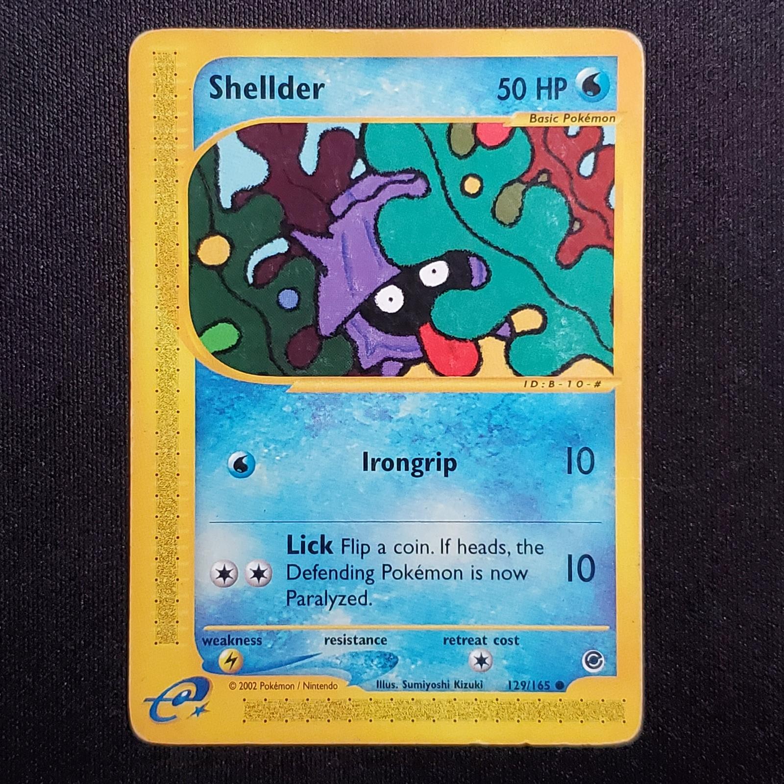 Shellder 129/165 WOTC Common Expedition Base Set Pokemon Damaged