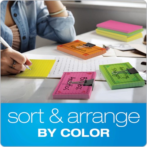 Oxford Neon Index Cards, 3 X 5 , Ruled, Assorted Colors, 300 Per Pack (81300EE) - Picture 5 of 7
