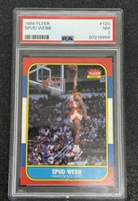 1986-87 Fleer - Spud Webb #120 (RC) PSA 7 NM  Atlanta Hawks HOF