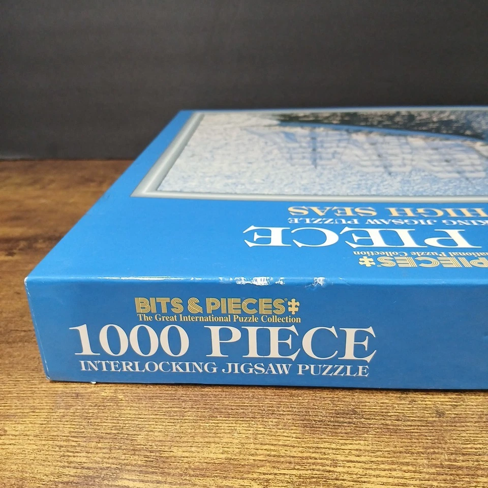 复古 Bits & Pieces 1000 件 The HIGH SEAS 20x27 英寸拼图帆船 — 第 3/4 张图片