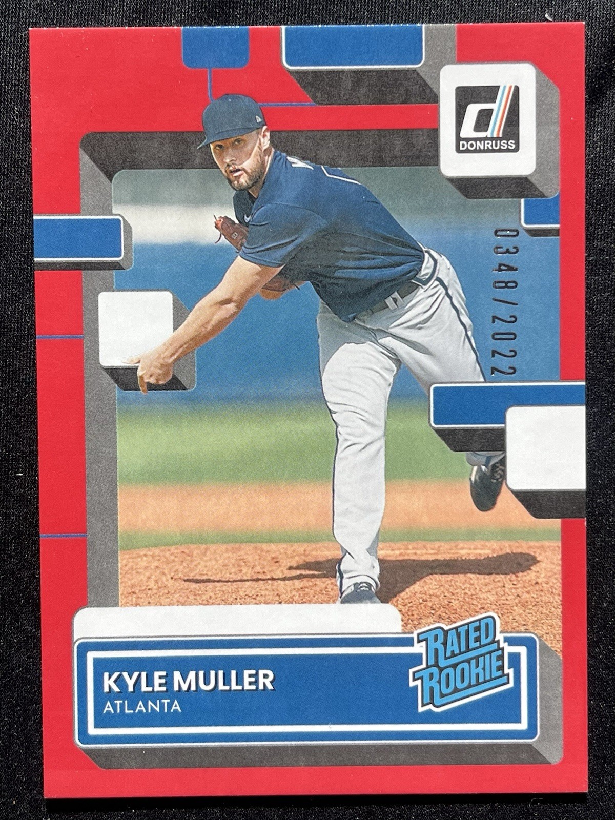 2022 Panini Donruss Rated Rookie Kyle Muller Atlanta Braves Red #32 /2022