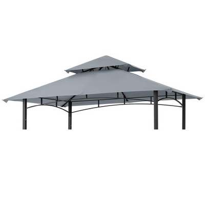 MASTERCANOPY Grill Gazebo Replacement Canopy Top for Model L-GG001PST-F Gray