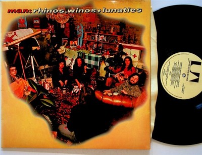 MAN- Rhinos, Winos And Lunatics LP (1974 UK Vinyl EX) Prog Psych A-1U B-1U 