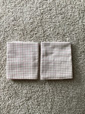 Pair Chaps Ralph Lauren Standard Pillowcases Red Tan Khaki Tattersall Plaid