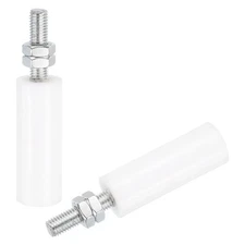 2Pcs Slide Gate Guide Roller 3" Nylon Sliding Gate Support Assembly White