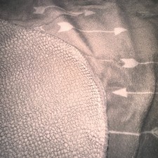 Cloud Island Circo Target Arrows Baby Blanket Gray w/grey Sherpa 30x37"