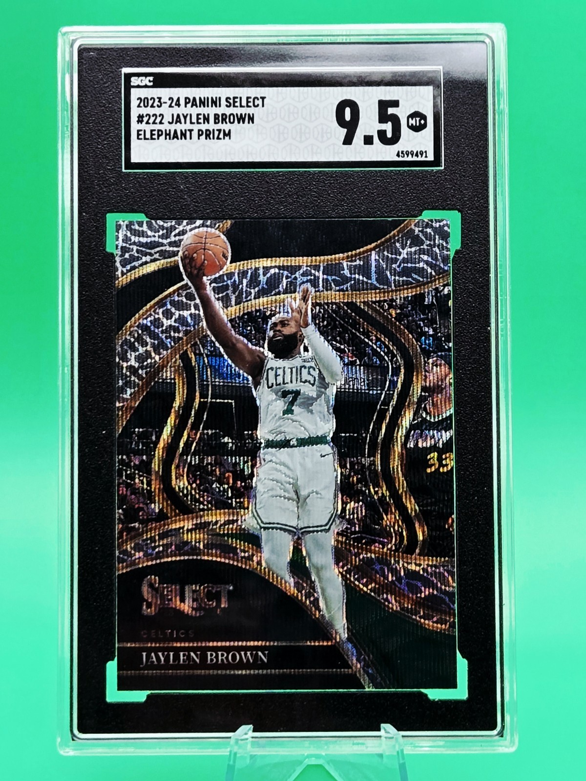 2023-24 Select Prizms Elephant Refractor #222 Jaylen Brown CELTICS Courtside