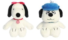 New Aurora Peanuts 2 Piece Floppy Legs Plush Bundle, 8" Belle and 8" Olaf