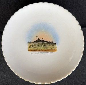 1910 Revere Beach Massachusetts Antique Colored Transfer Porcelain Plate