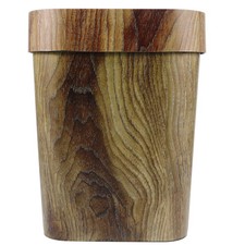 Eco-Friendly Retro Rubbish Bin for Kitchen Bathroom Imitated Wood 14L