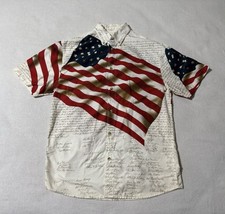 Cody James Shirt Mens Medium USA Patriotic American Flag Button Down Print