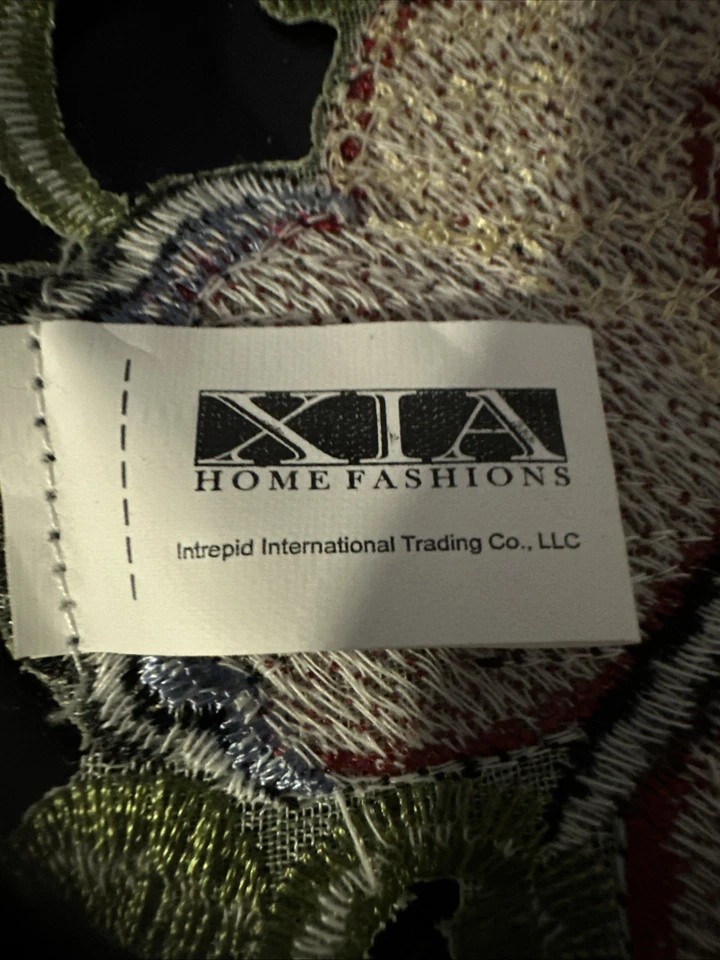 Corredor de mesa XIA encaje verde rojo y azul mariposa y 2 manteles individuales Foto 3 de 4