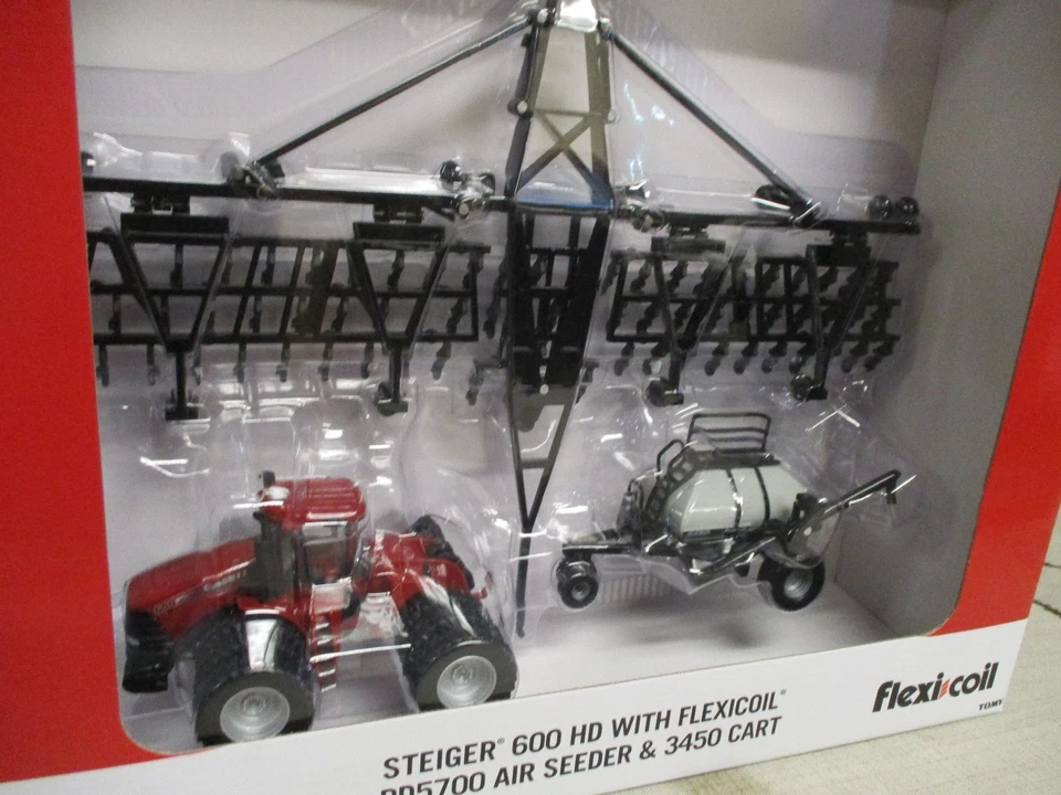 Case IH Steiger 600 HD Flexi-Coil PD5700 Air Seeder & 3450 Cart Toy Set, 1/64 - Image 4 of 4