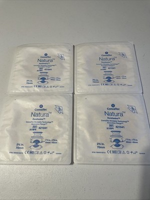 4 ConvaTec 421041 Natura Skin Barriers 2¾'' Flange 1¼''-1¾'' Mold-To-Fit Ex 26-29