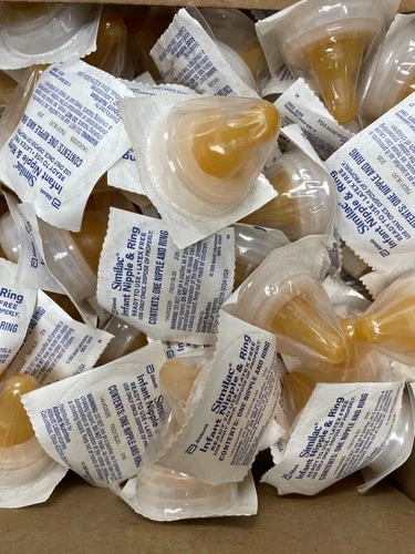 NEW! Similac INFANT Nipple and Ring, Pack of 25 Latex Free - Expires 1/1/2028