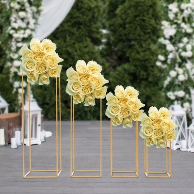 4pcs Metal Flower Stand Party Wedding Centerpiece Column Holder Rack Decor New