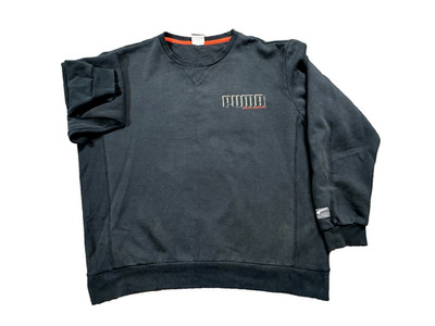 Puma Black Crewneck Sweatshirt Herren XL Logo Embroidered Pullover Pulli