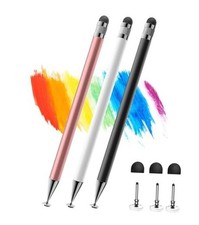 Stylus 3pcs , 2-in-1 Stylus Pen for Touch Screen, High Black Pink White