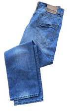 Mish Mash Men's Blue Cotton Mid Rise Zip Straight Jeans Size W30R L32