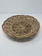 12  Boho Cottage Core Chic Rattan Woven Vintage Wicker Basket Bowl table decor