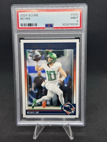 2024 PANINI SCORE #332 BO NIX ROOKIE RC PSA 9