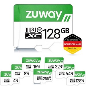 MicroSD Speicherkarte Zuway Ultra Professional 16GB 32GB 64GB 128GB 256GB