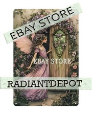 Fairy Door Garden Tin Sign fantasy garden gate new bedroom design