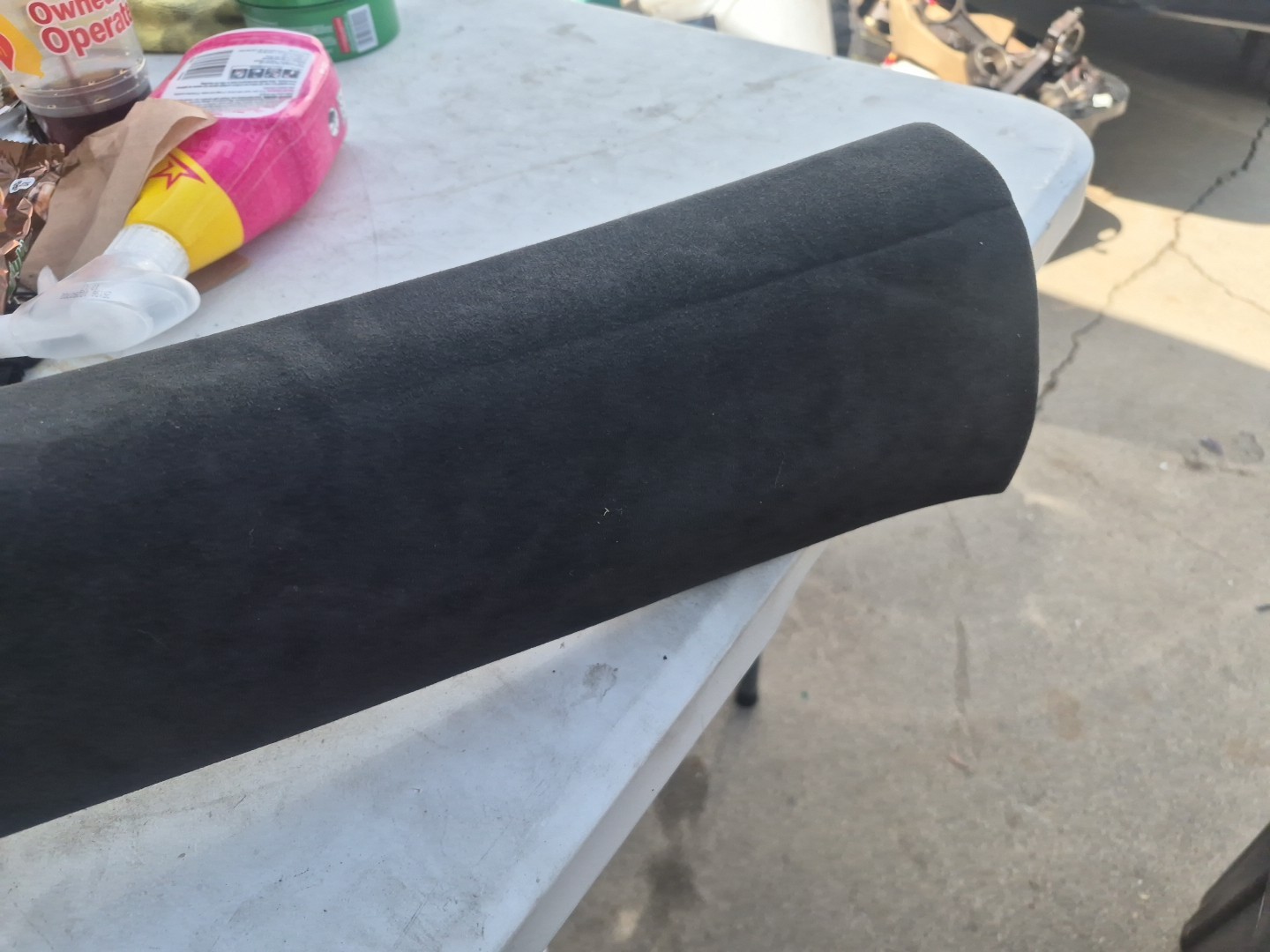 22 Bentley Flying Spur Left Front A Pillar Trim 3SE867719F4BH Alcantara Beluga