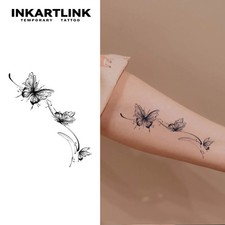 Semi Permanent Waterproof Butterfly Temporary Tattoo Sticker Lasts 15 Days Fake