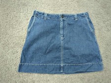 GAP Denim Mini Skirt Womens 8 Blue High Rise Clean Cut 100 Cotton