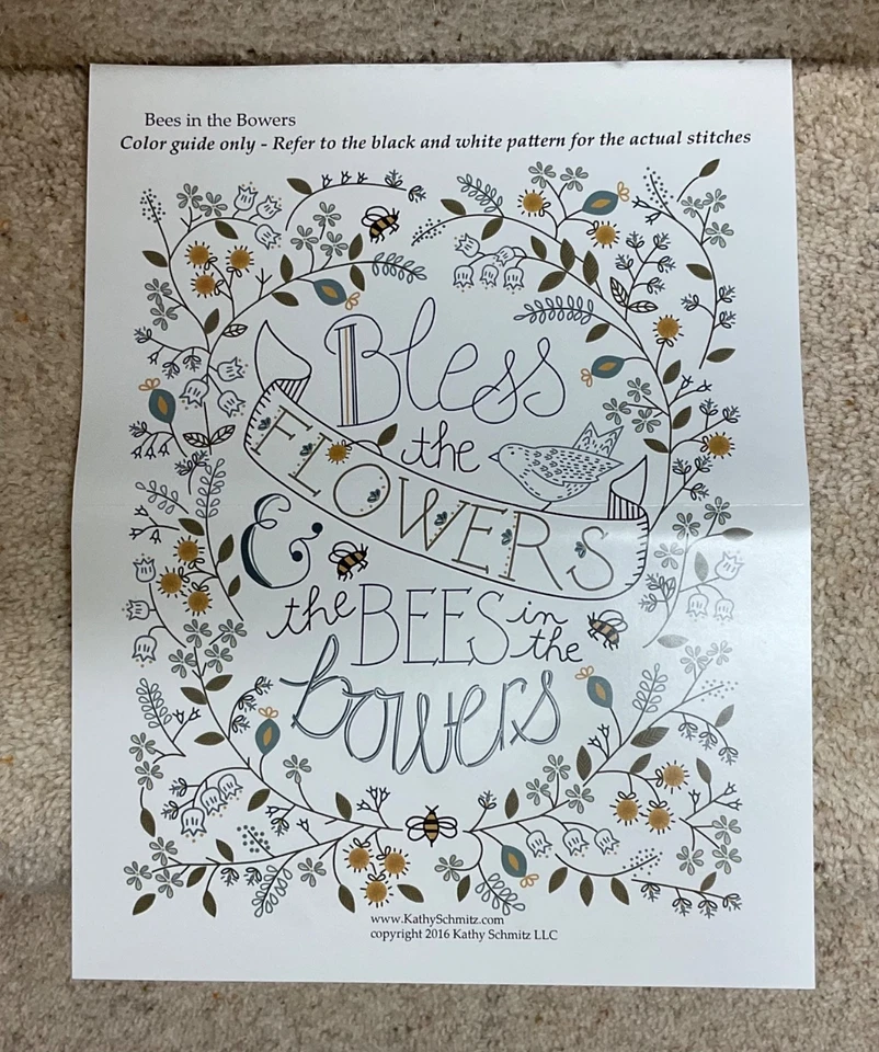 Kathy Schmitz Bees in the Bowers Quilt Kit - Image 3 of 4