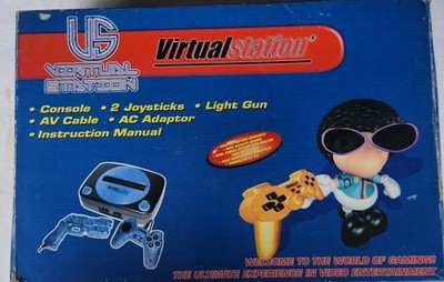 Virtual Station Interactive Famiclone Console ~ Blue ~ With Controllers & Gun