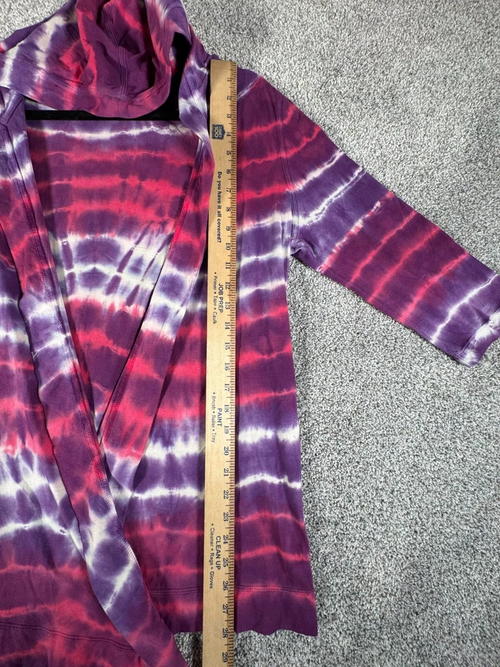 Moda Bug Sudadera con Capucha Mediana Tie Dye Boho Hippie Frente Abierto Retro Fluido Festival Foto 3 de 4