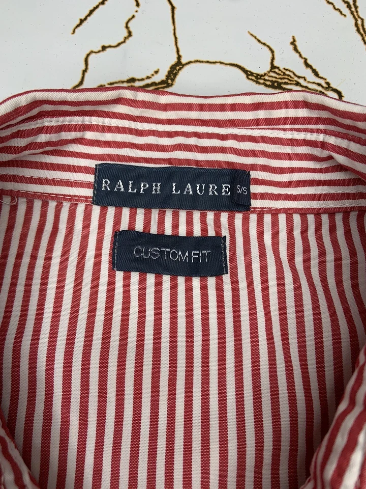 Ralph Lauren Girl Pink White Button Down Shirt Long Sleeves Size Small - Image 4 of 4