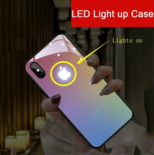 LED Induction Shine Light up Glass Phone Case Cover for iPhone 16 15 13 Pro Max - Picture 8 of 12