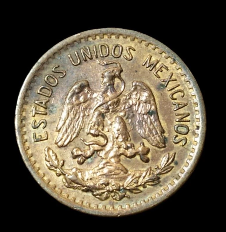Die Crack Mint Error en México 1946 Un Centavo Monograma error moneda Foto 2 de 4