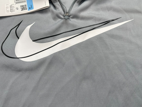 Nike Running Dri-Fit Oberteil Damen mittelgrau 1/4-Reißverschluss Langarm neu mit Etikett - Bild 9 von 14