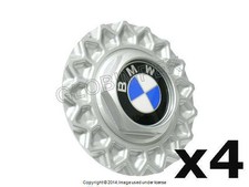 Bmw E32 E34 Wheel Center Cap 4 For 15 Style 5 Cross-spoke Wheel Genuine