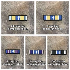 Facebook Action Campaign Ribbons-  Full Stack PVC Patches