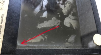 Lanterna magica Doppio vetro Antica slide Rarissima Ribera L ...