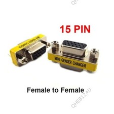 15pin VGA SVGA Female to Female Gender Changer Adapter Connector Coupler 19H