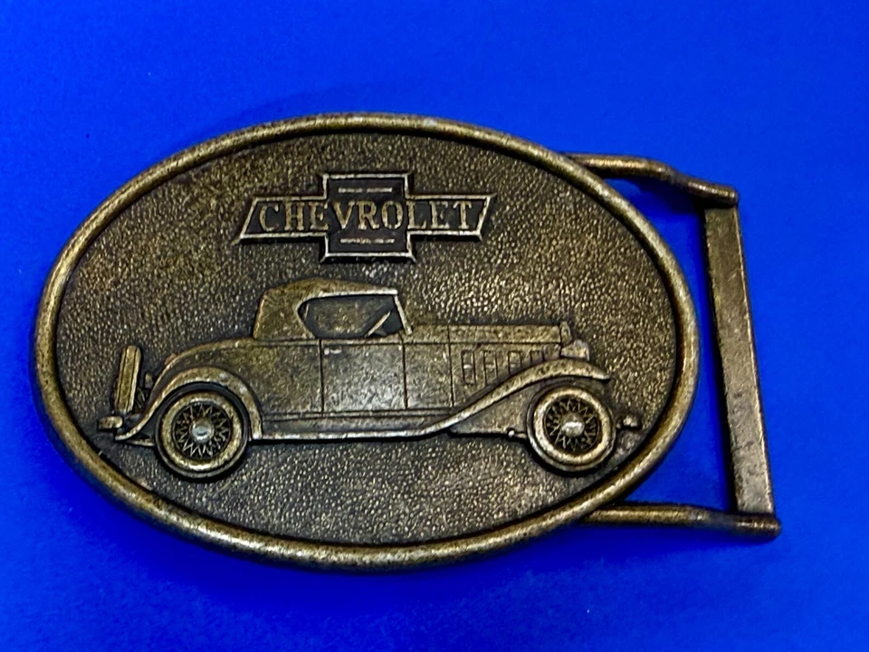 Chevrolet Chevy Car Collectors Vintage Belt Buckle by RJR RJ Roberts Co. - Image 3 of 4
