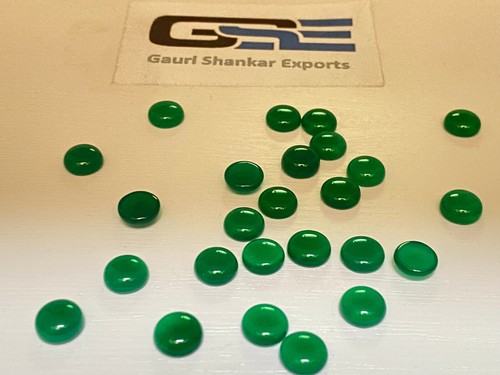 Green Onyx Round Cabochons Loose Gemstone 5x5 MM Calibrated Size 5 Pcs Lot DG5 - Picture 2 of 9