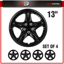 13 Inch Set Of 4 Universal Snap On Full Hub Caps Wheel Covers Fit R13 Tire Rim