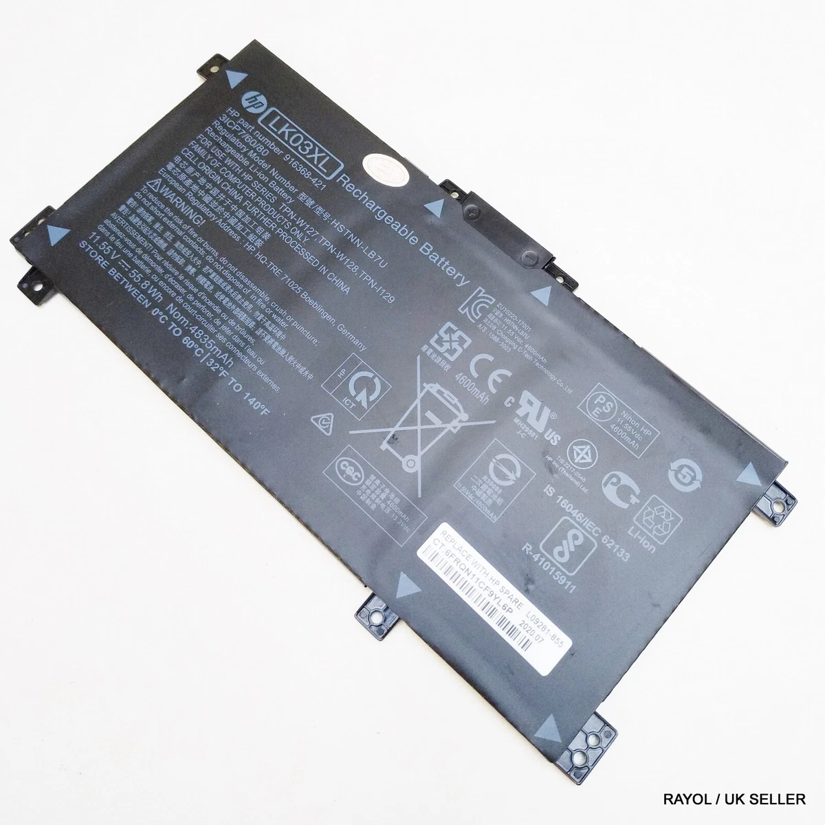 Genuine HP 52Wh Battery for ENVY X360 15-BPxxxxx, 15-CNxxxxx, LK03XL,  L09281-855 | eBay