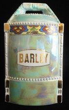 German Opalescent Lustreware BARLEY Large Kitchen Canister
