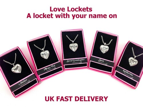 Personalised Name Love Lockets Necklace 